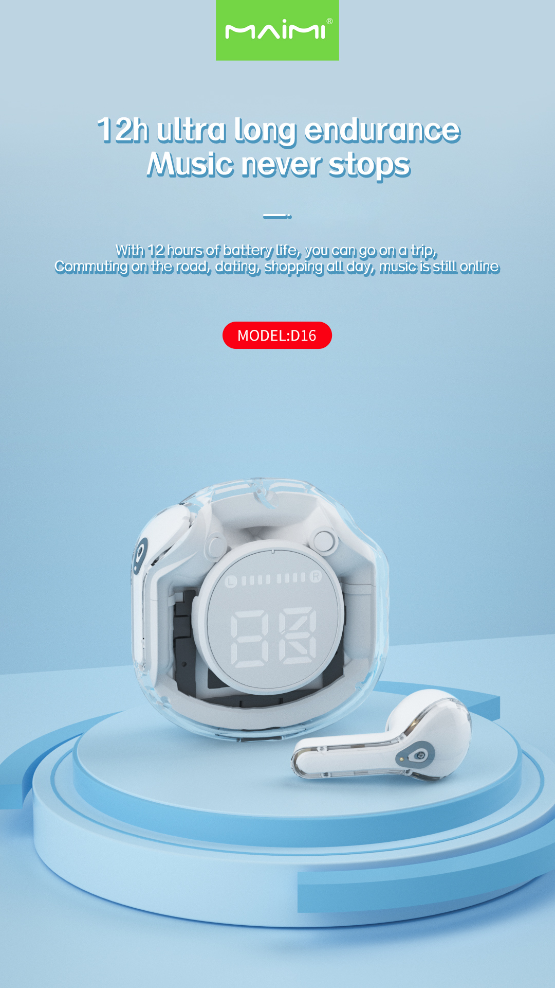 D16 TWS Earbuds D16 TWS Earbuds