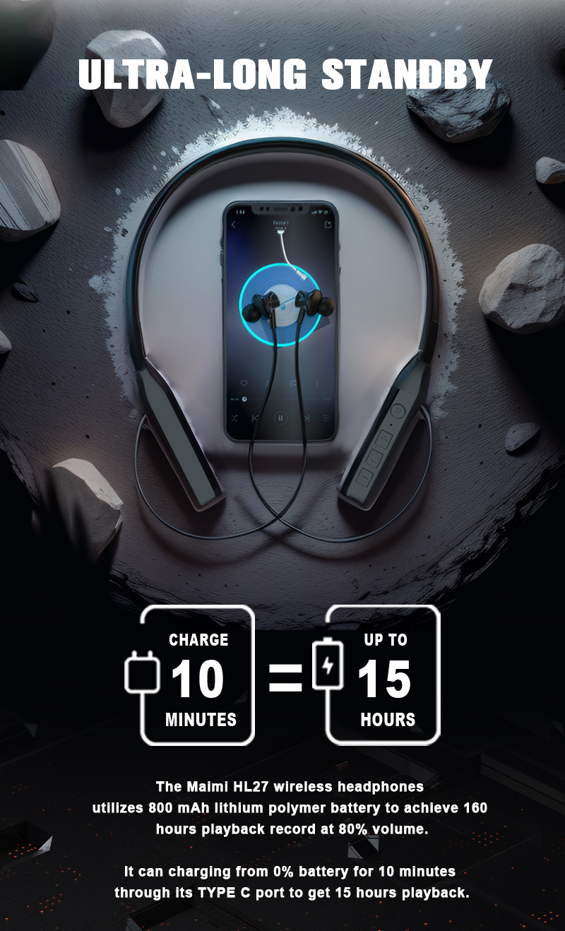 HL27 Neckband Bluetooth Headphones