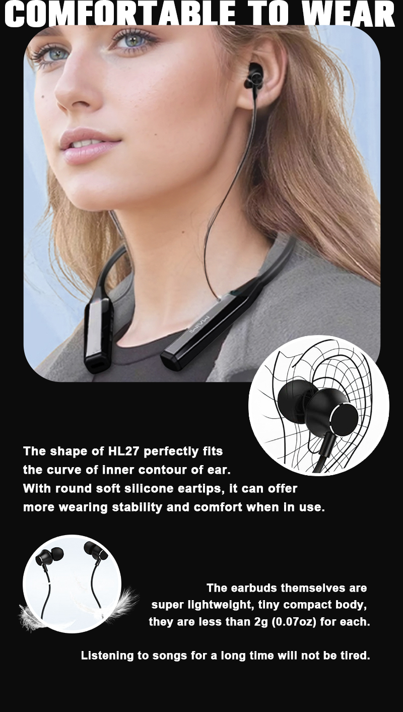 HL27 Neckband Bluetooth Headphones