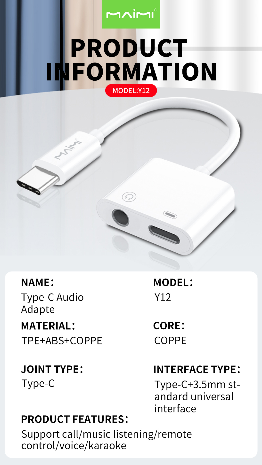 2 in 1 Headphone Jack Adapter 2 in 1 Headphone Jack Adapter