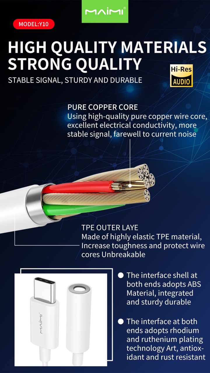Y10 Headphone Jack Adapter Y10 Headphone Jack Adapter