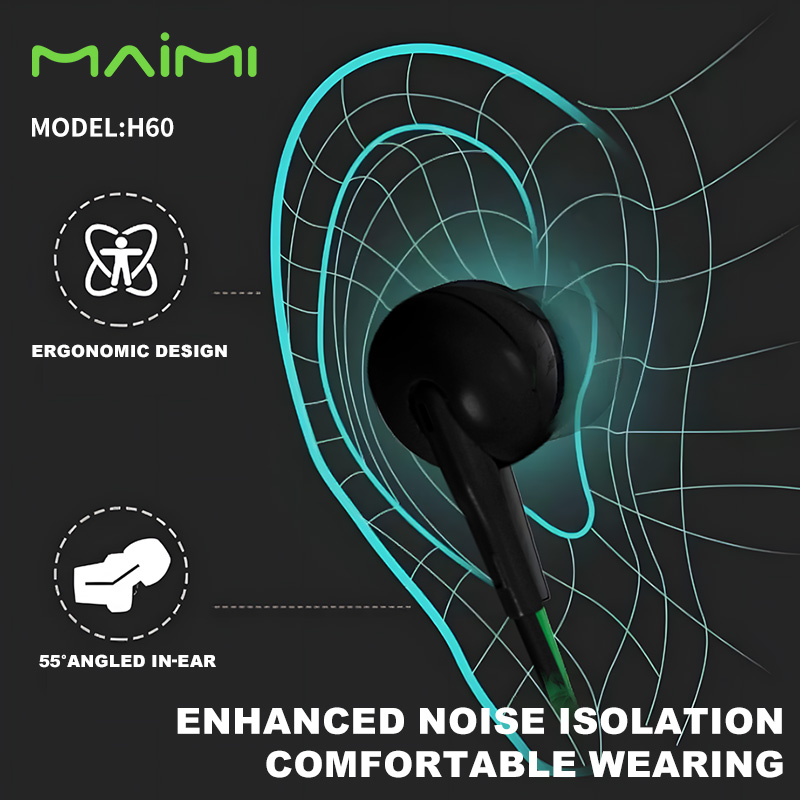 H60 3.5mm Wired Earphone H60 3.5mm Wired Earphone