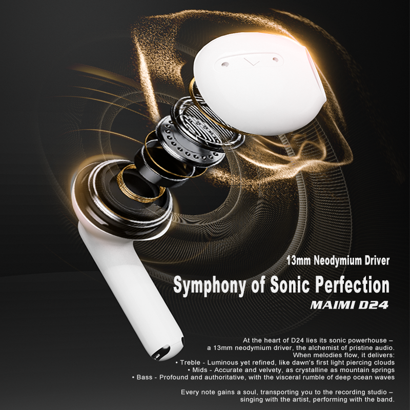 D24 Semi-in-ear TWS Earbuds D24 Semi-in-ear TWS Earbuds