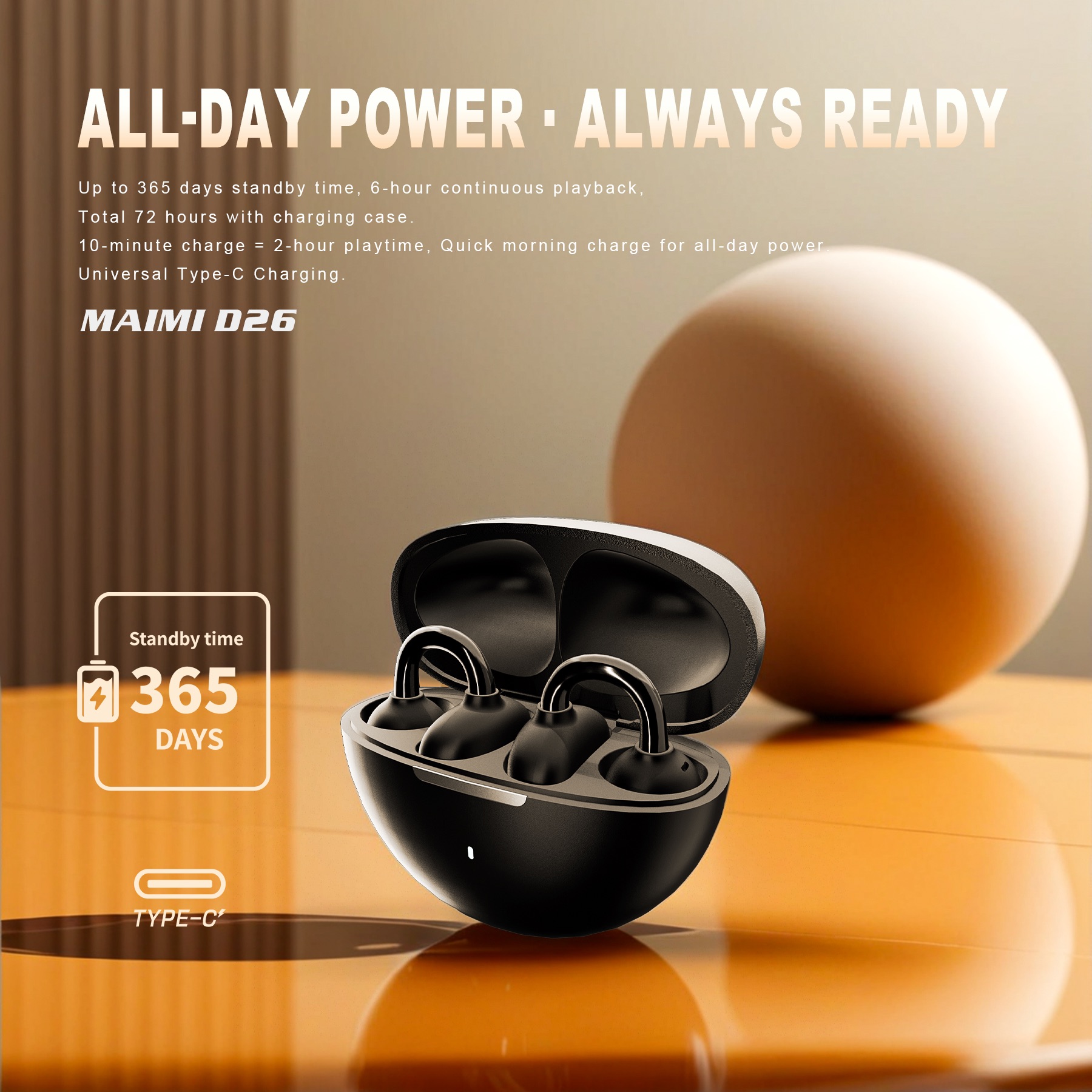 D26 Ear Clip Wireless Earbuds D26 Ear Clip Wireless Earbuds