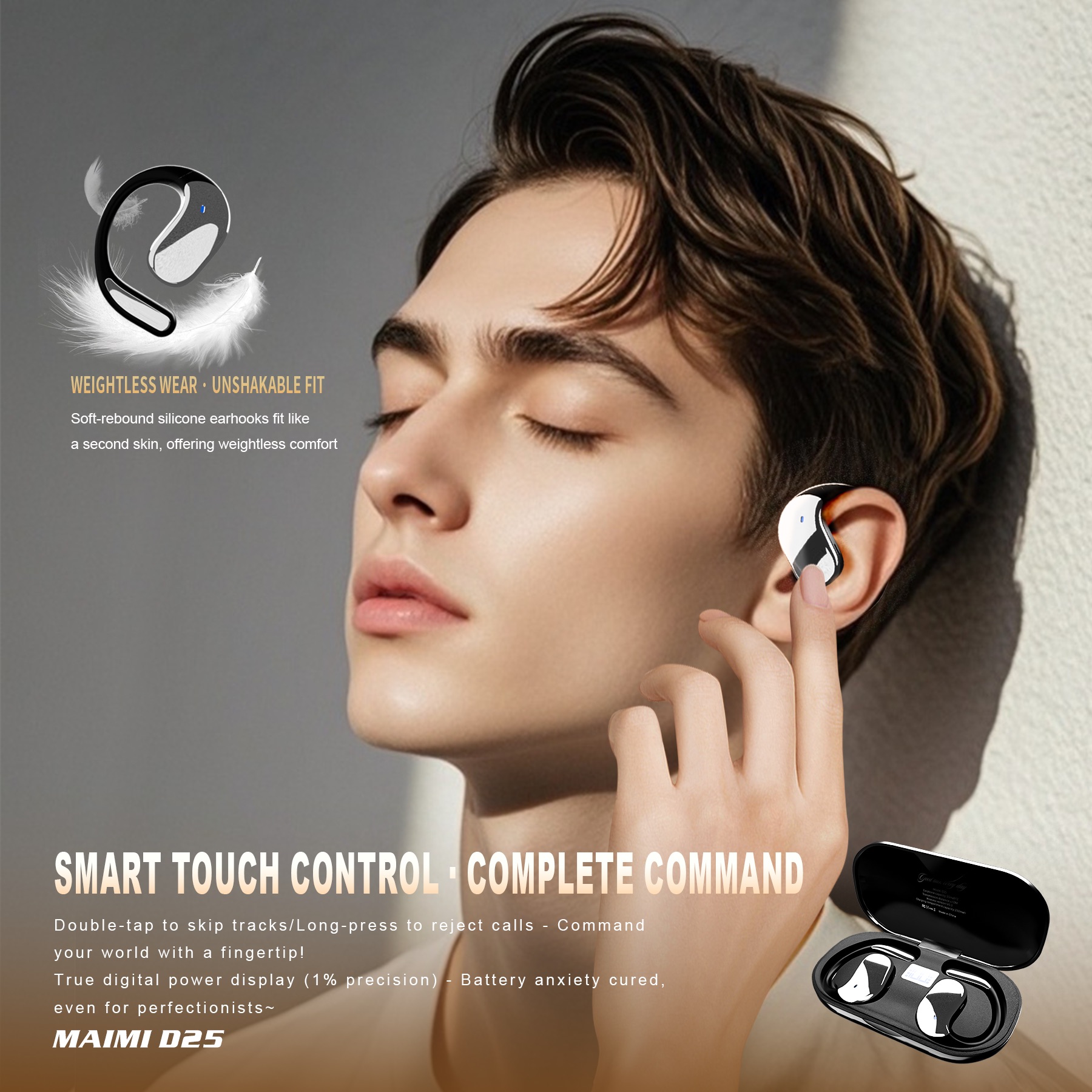D25 Open Ear Wireless Headphones D25 Open Ear Wireless Headphones
