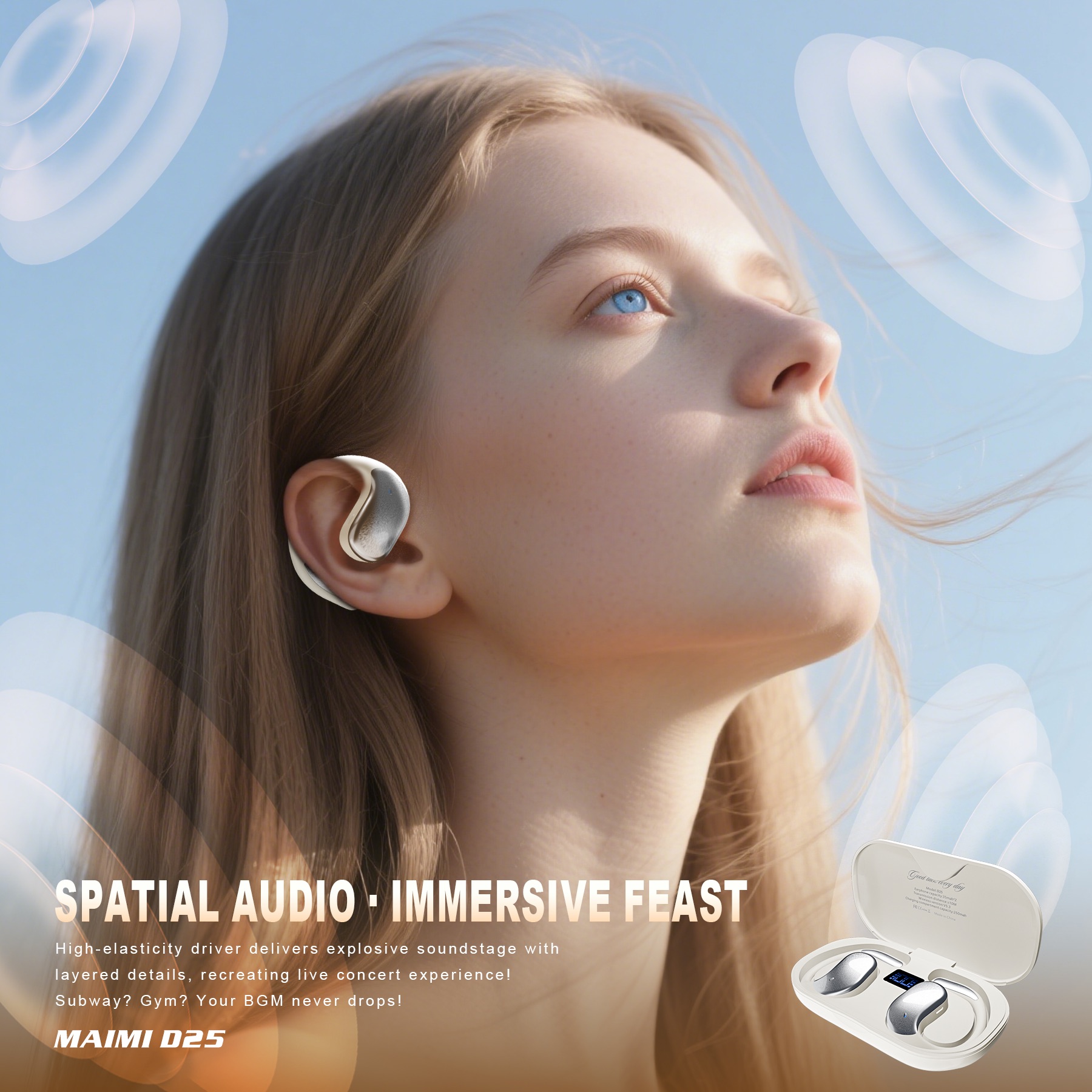 D25 Open Ear Wireless Headphones D25 Open Ear Wireless Headphones