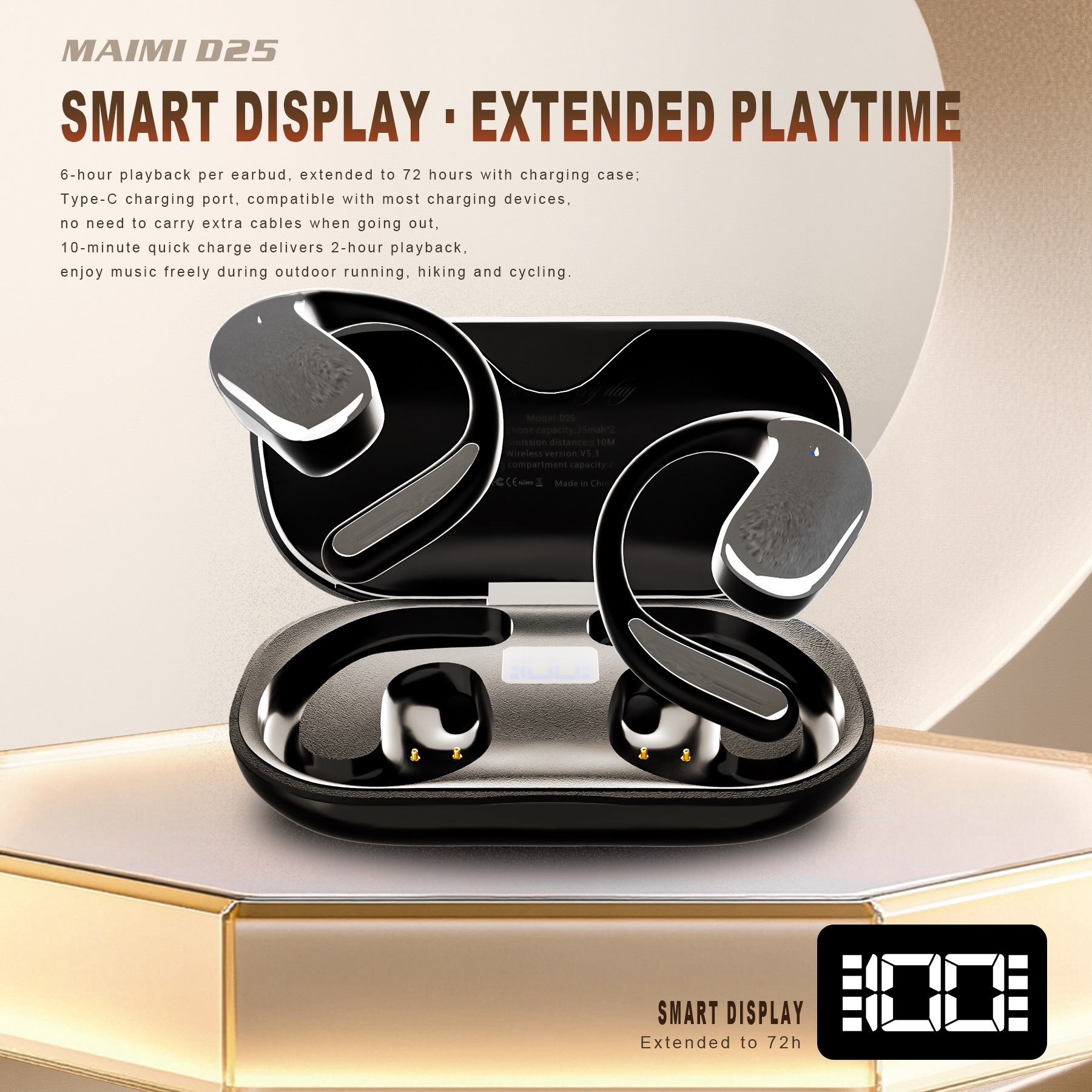 D25 Open Ear Wireless Headphones D25 Open Ear Wireless Headphones