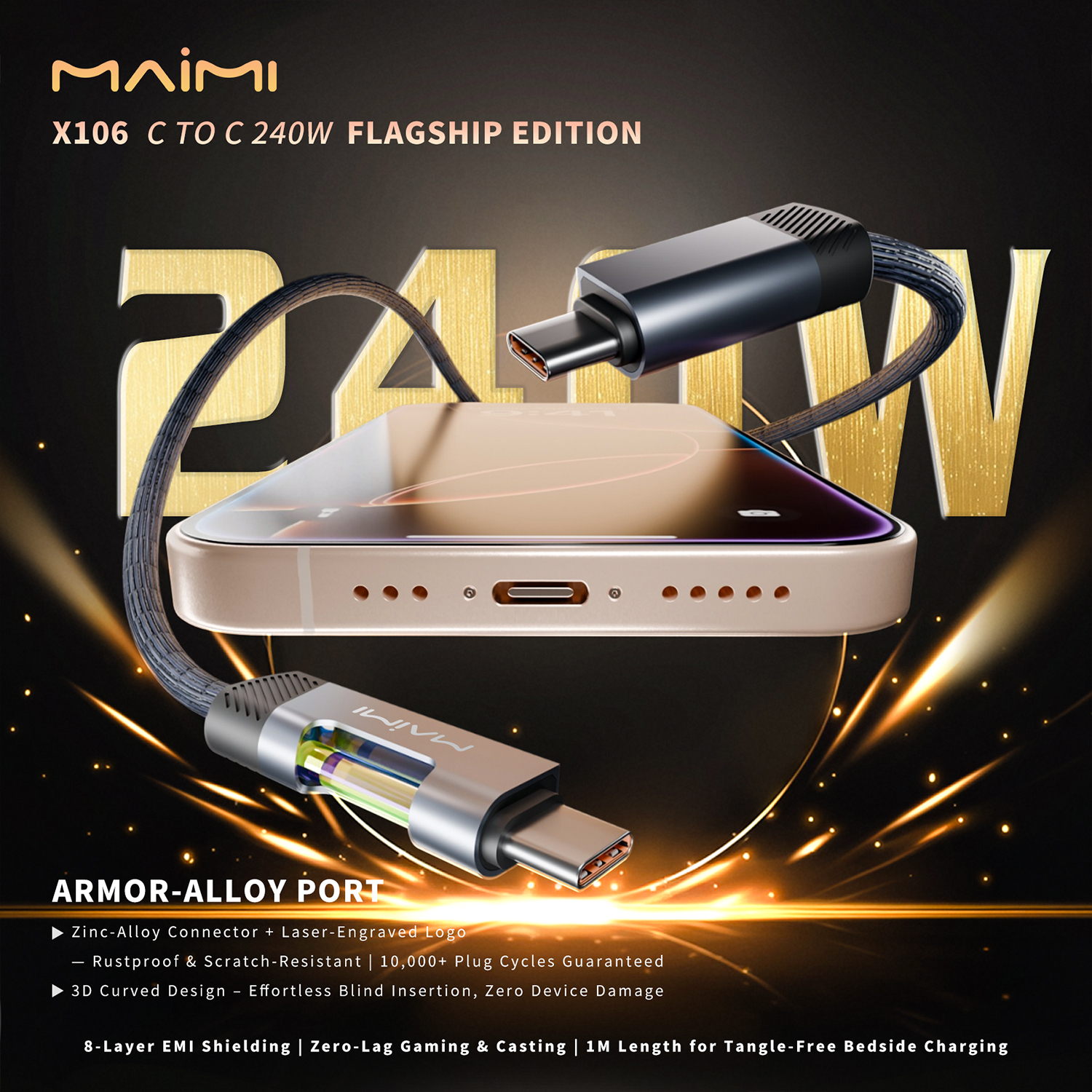 X106 Colorful Lamp Braided Fast Charging Data Cable X106 Colorful Lamp Braided Fast Charging Data Cable