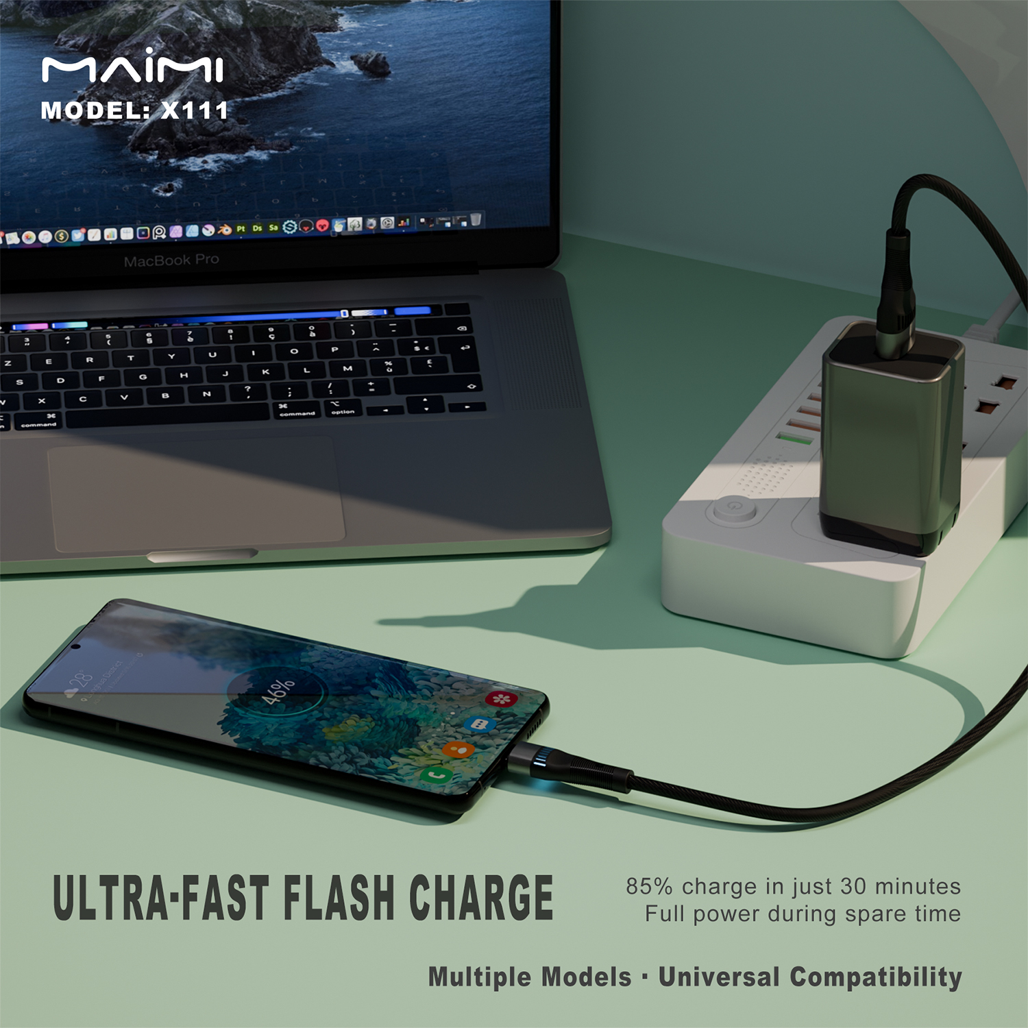 X111 Metal Braided Fast Charging Data Cable (1M) X111 Metal Braided Fast Charging Data Cable (1M)