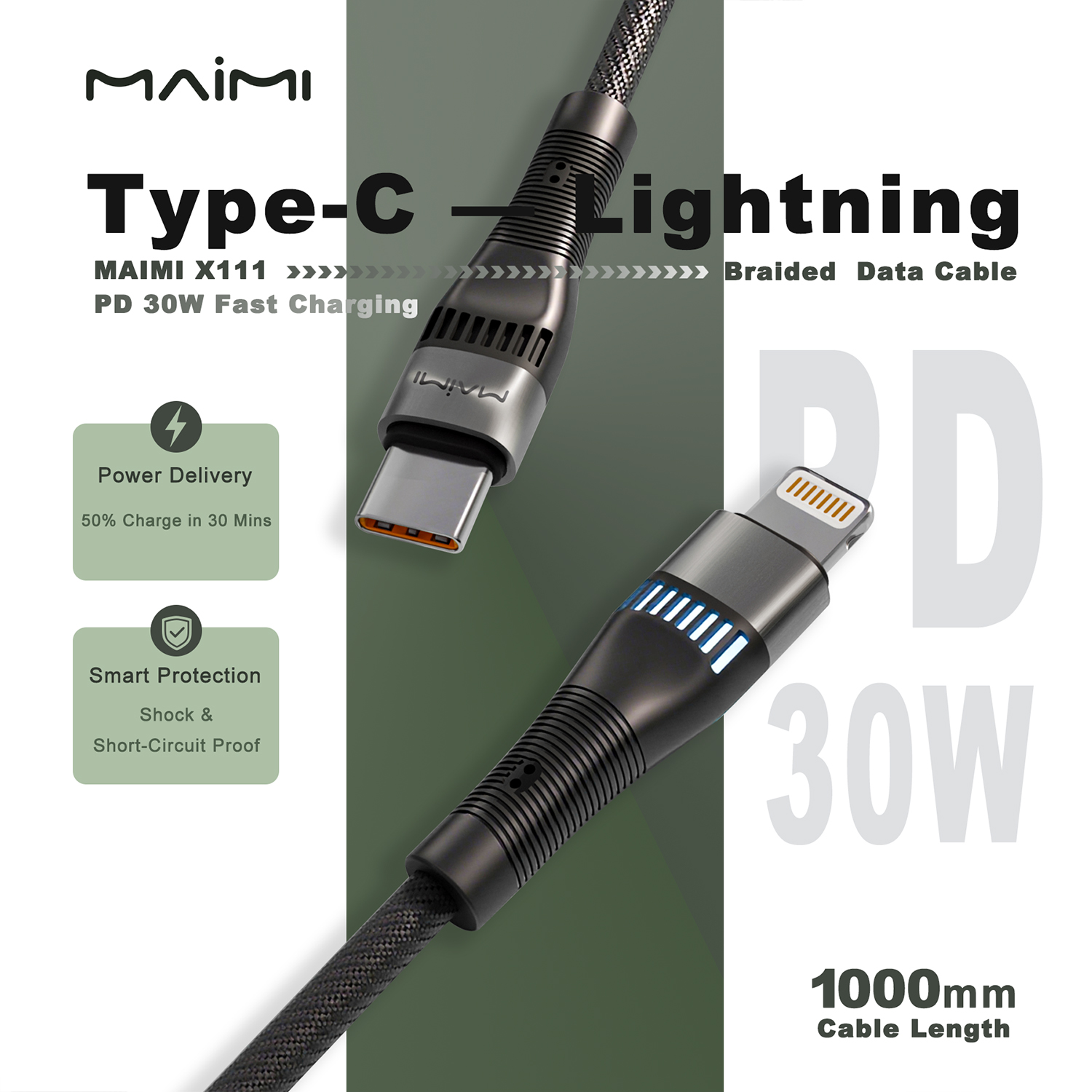 X111 Metal Braided Fast Charging Data Cable (1M) X111 Metal Braided Fast Charging Data Cable (1M)
