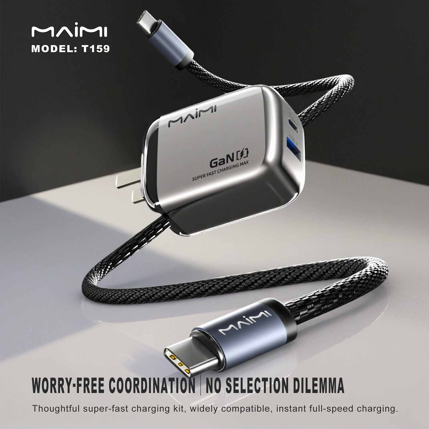 Maimi T173 30W A+C Folding Foot Charger Set US Maimi T173 30W A+C Folding Foot Charger Set US