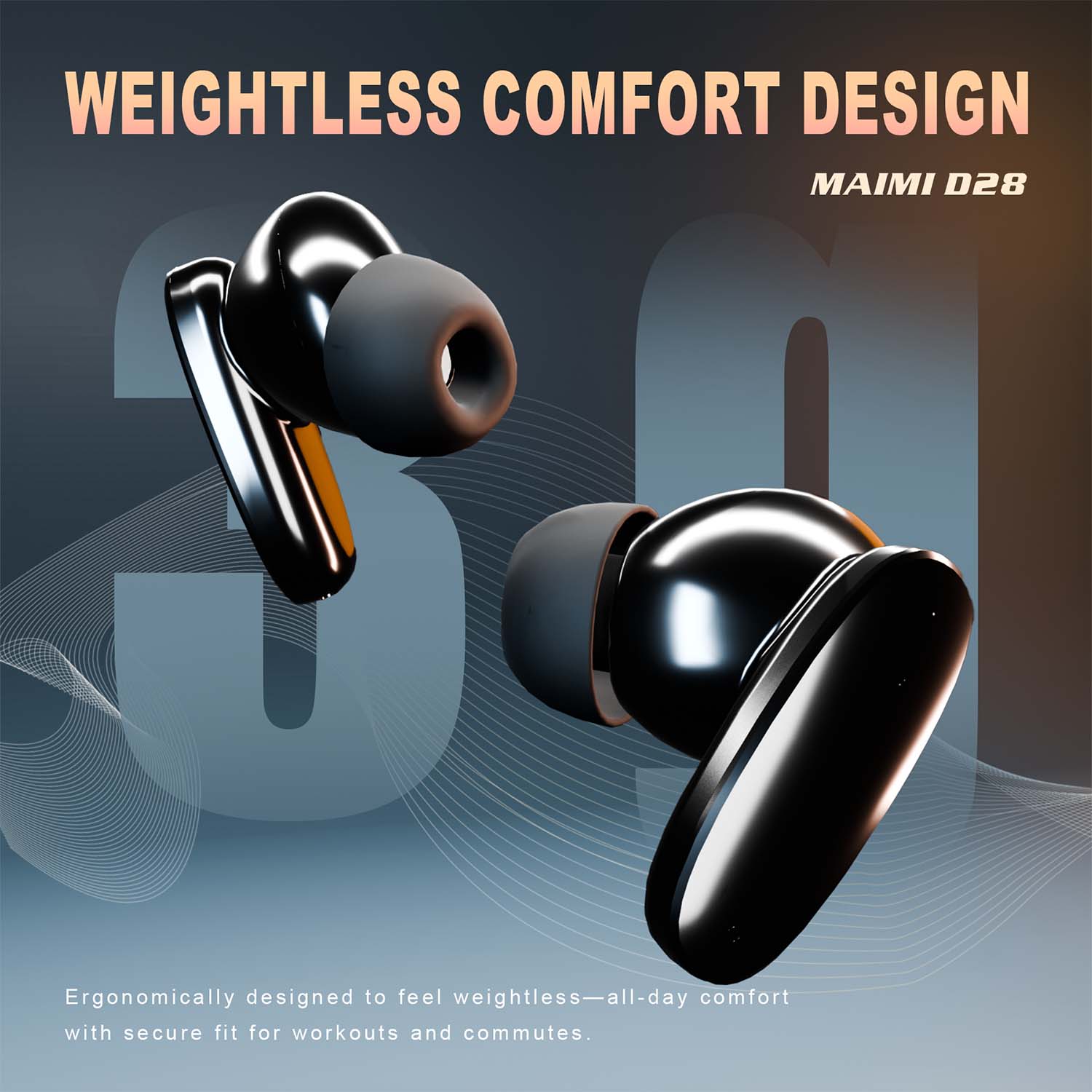 Maimi D28 Magic Sound Metal TWS earbuds In Ear Maimi D28 Magic Sound Metal TWS earbuds In Ear