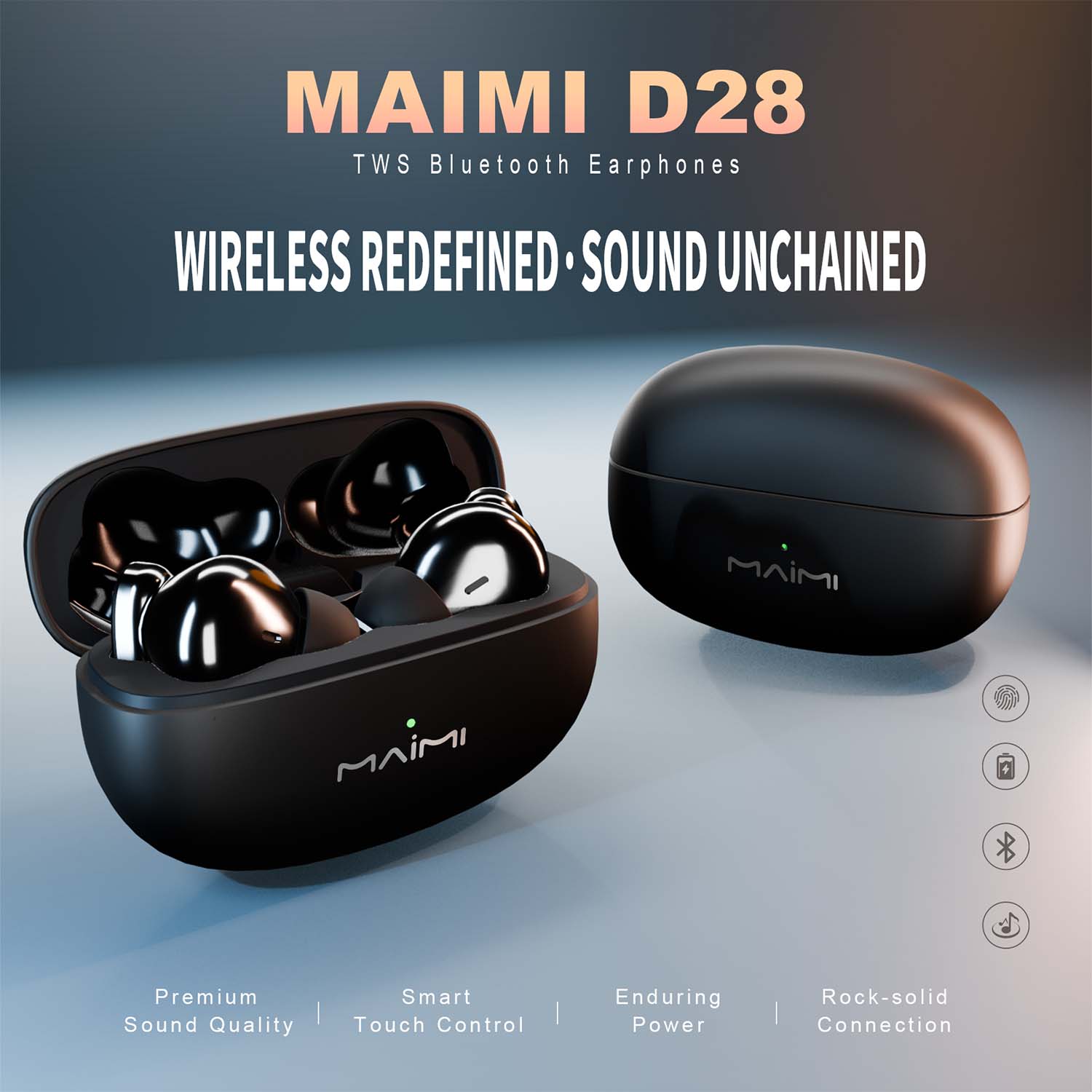 Maimi D28 Magic Sound Metal TWS earbuds In Ear