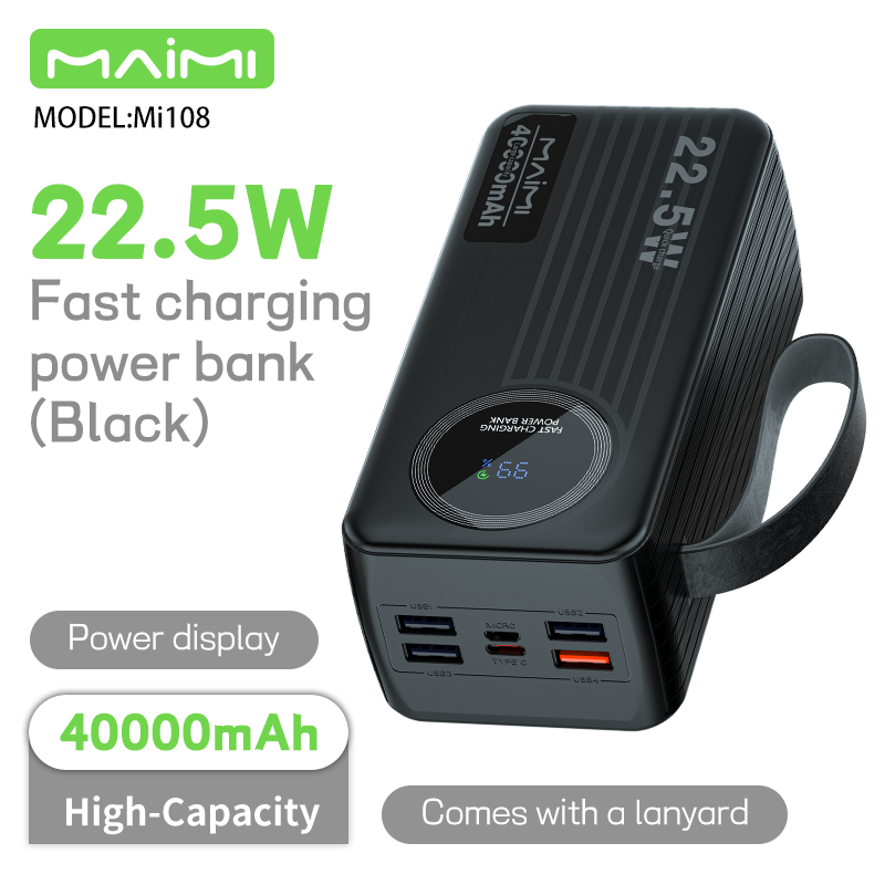 Maimi 30000mAh/40000mAh Power Bank | 22.5W PD Fast Charging Power Banks Wholesale B2B