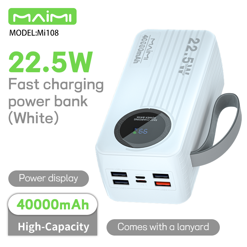 Maimi 30000mAh/40000mAh Power Bank | 22.5W PD Fast Charging Power Banks Wholesale B2B
