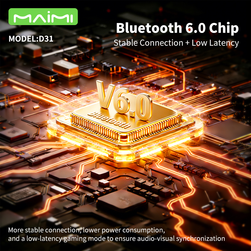 Maimi D31 Ear Clip Bluetooth Earbuds V6.0 | Open-Ear Design with LED Display & Long Battery Life