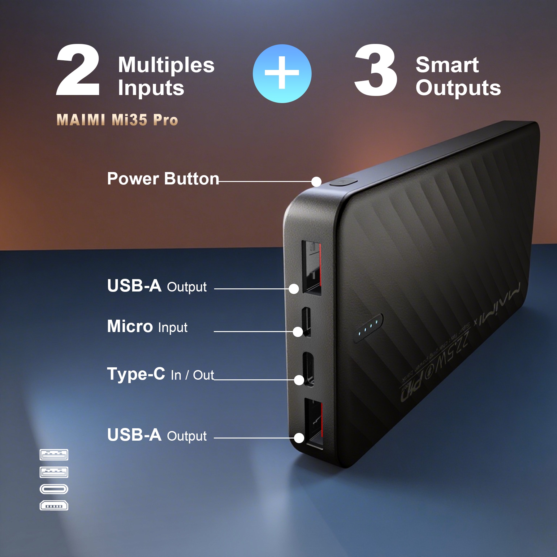 10000mAh Fast Charging Power Bank PD 20W & 22.5W | USB-C Portable Power Bank Manufacturer