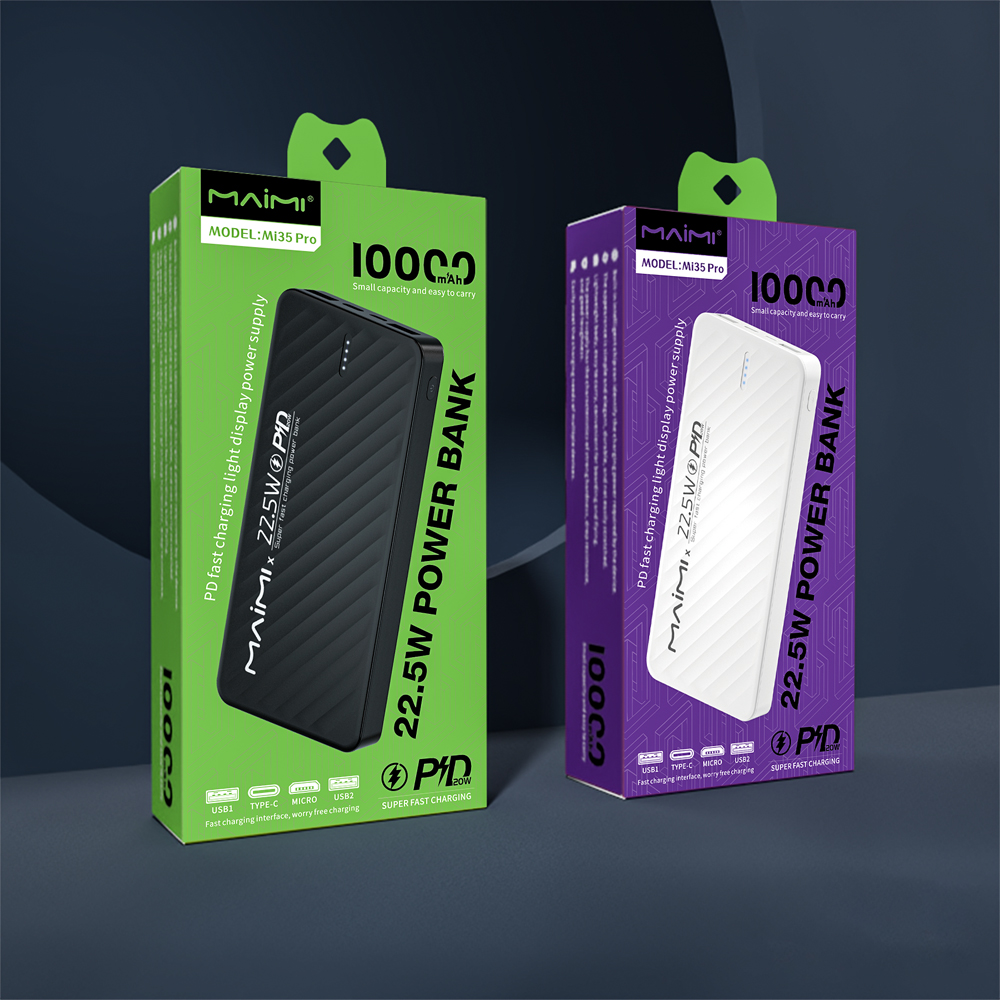 10000mAh Fast Charging Power Bank PD 20W & 22.5W | USB-C Portable Power Bank Manufacturer