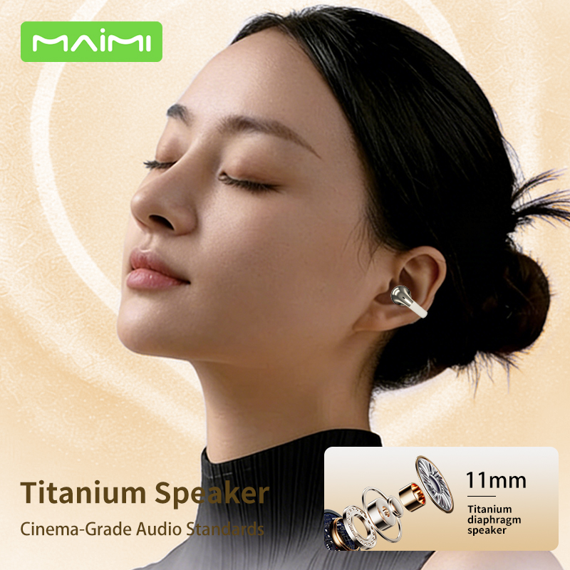 Bluetooth 5.3 Open Ear Clip on Earbuds with Titanium Driver & Noise Reduction Mic | Lightweight Bluetooth 5.3 Open Ear Clip on Earbuds with Titanium Driver & Noise Reduction Mic | Lightweight