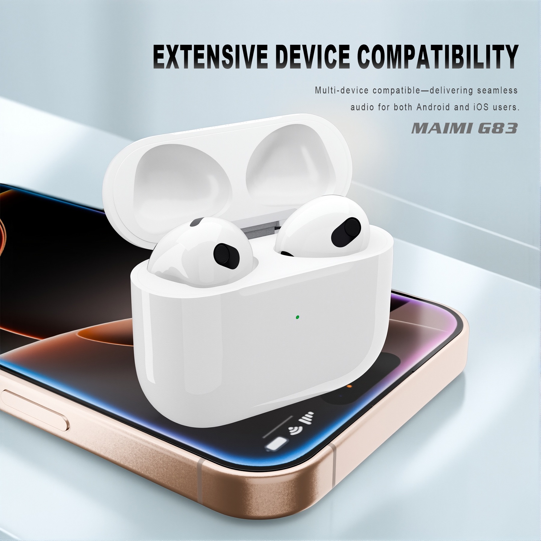 Bluetooth 6.0 Original TWS Wireless Earbuds with Touch Control | Lightweight True Wireless Earphones Bluetooth 6.0 Original TWS Wireless Earbuds with Touch Control | Lightweight True Wireless Earphones