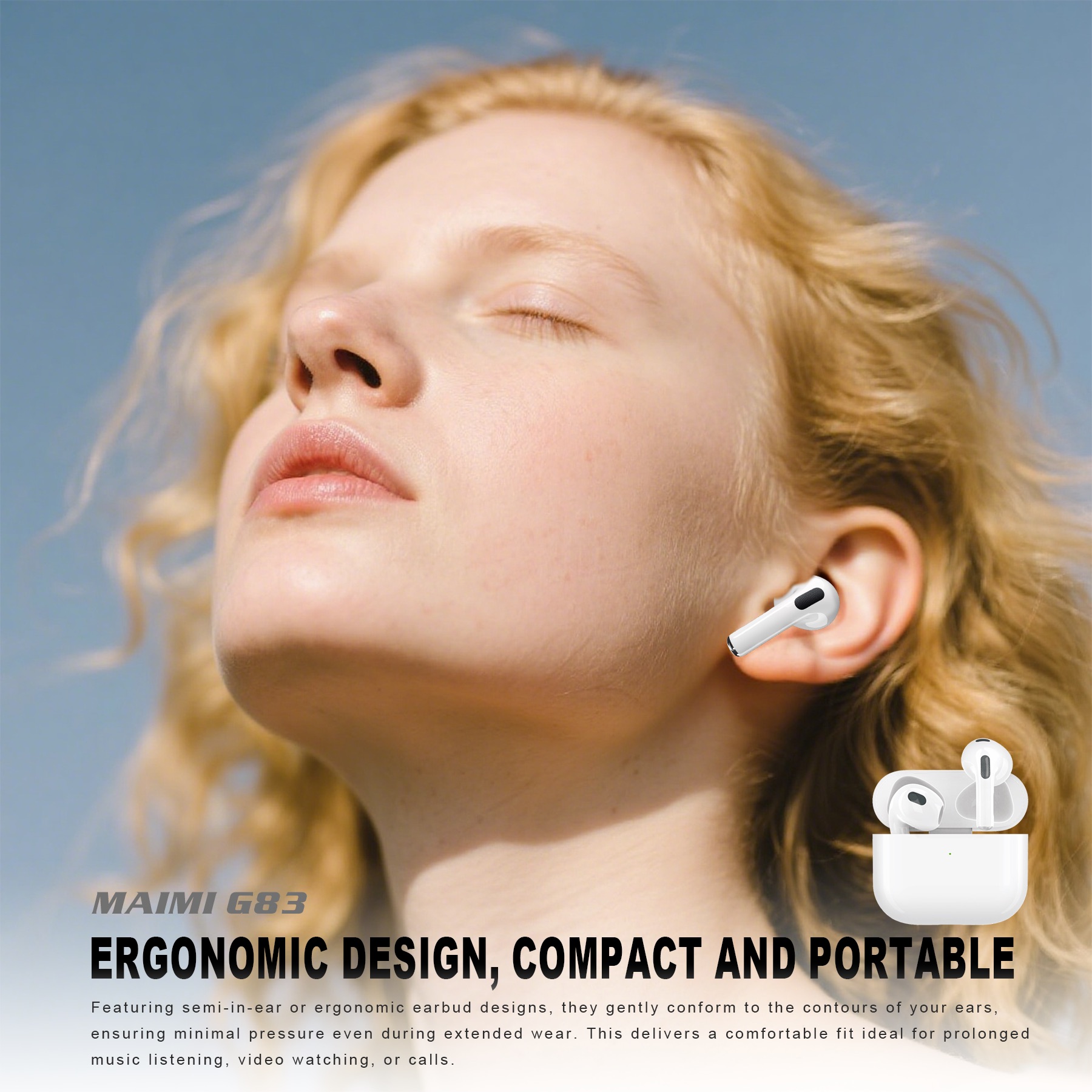 Bluetooth 6.0 Original TWS Wireless Earbuds with Touch Control | Lightweight True Wireless Earphones Bluetooth 6.0 Original TWS Wireless Earbuds with Touch Control | Lightweight True Wireless Earphones