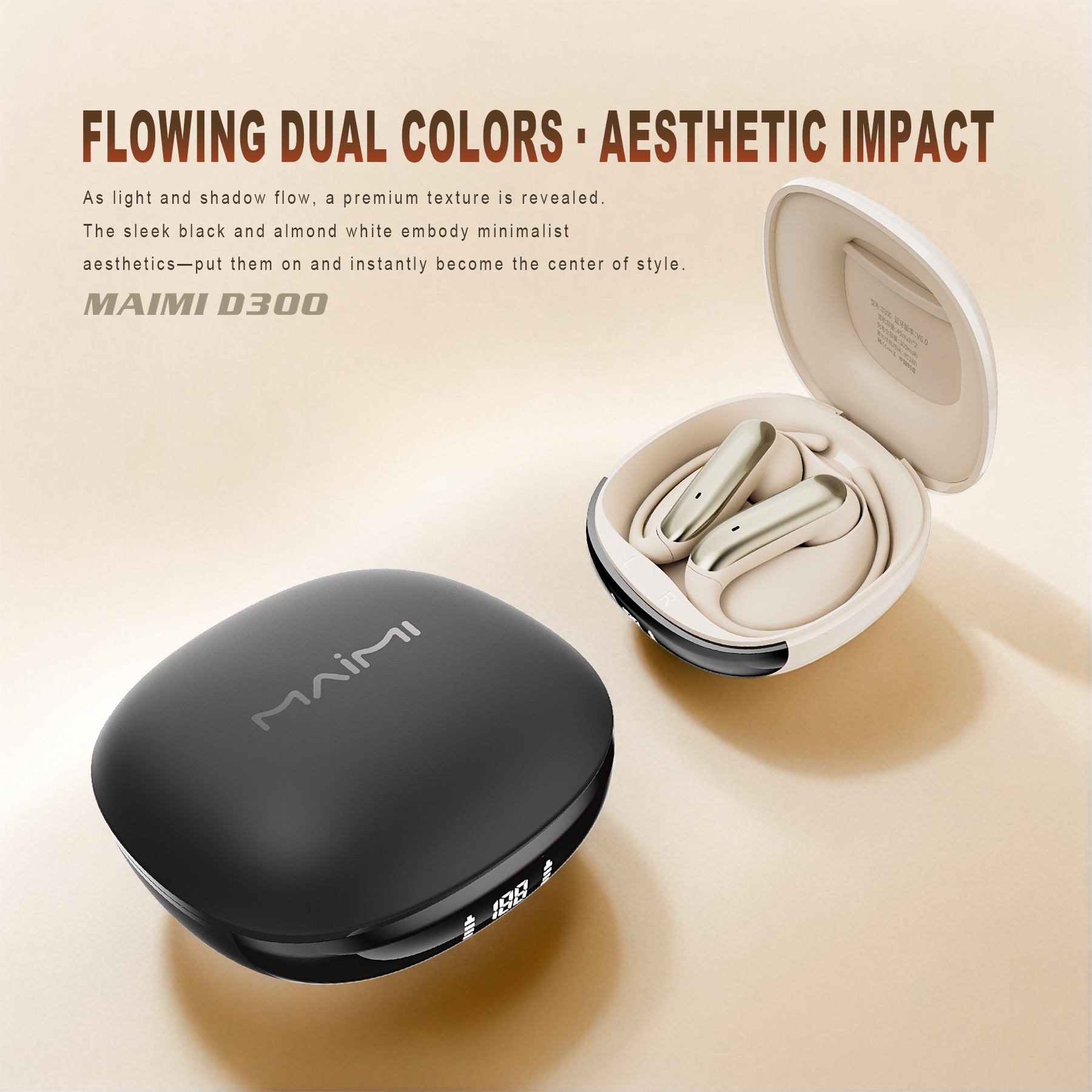Bluetooth 6.0 Ear Hook Wireless Earbuds with LED Power Display | 18H Playtime Open-Ear Headphones Bluetooth 6.0 Ear Hook Wireless Earbuds with LED Power Display | 18H Playtime Open-Ear Headphones