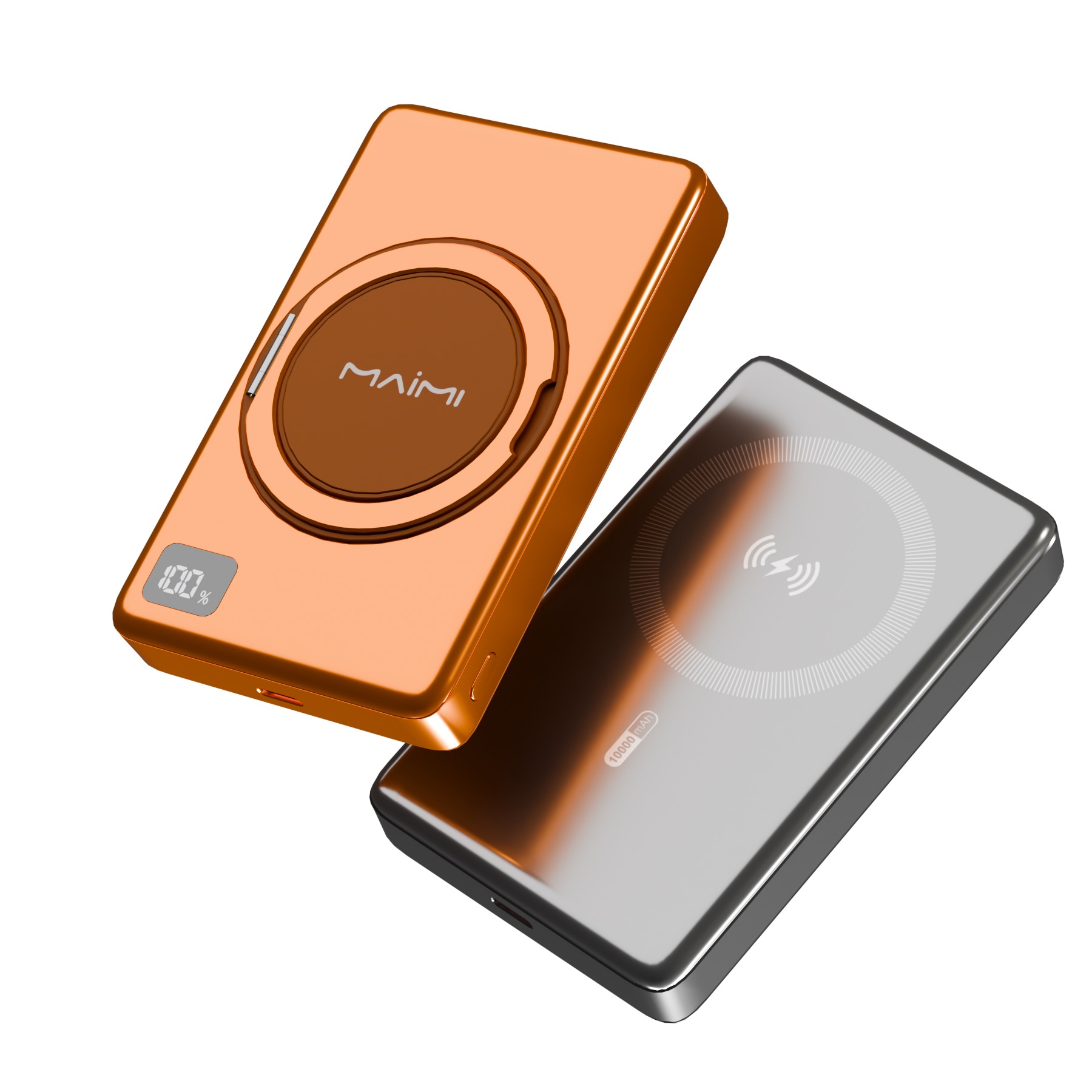 10000mAh Magnetic Wireless Power Bank with LED Display & 360° Rotating Stand | 15W Fast Charging
