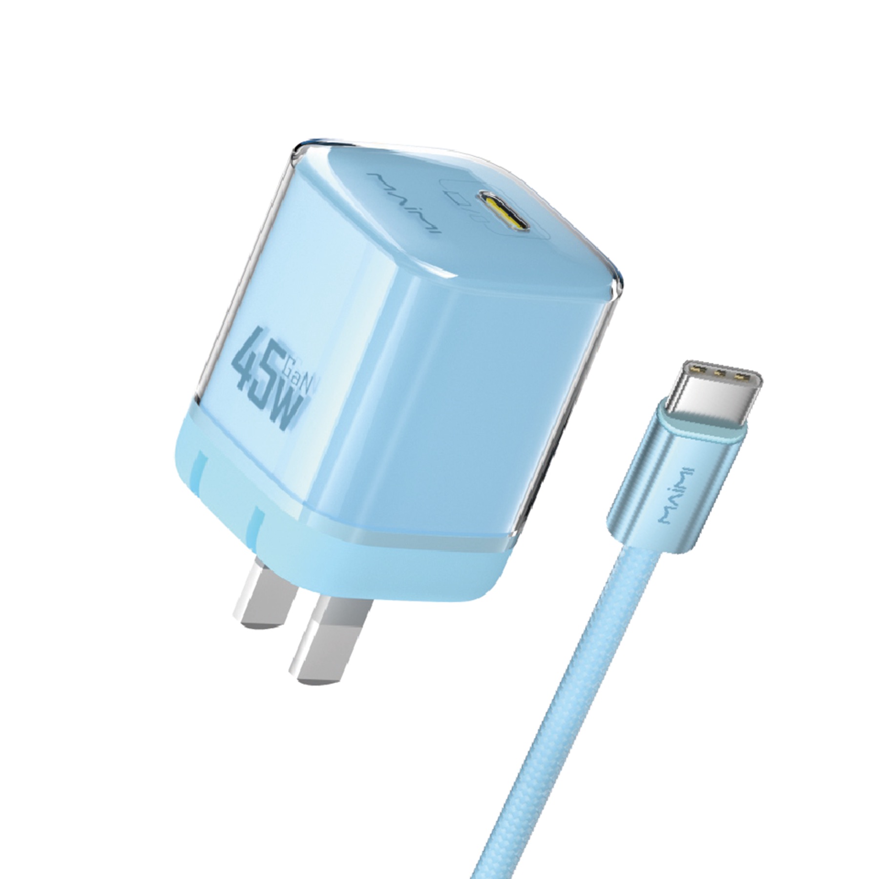 45W GaN Fast Charger with Foldable Plug | USB-C PD Wall Charger for iPhone, Samsung & Laptops
