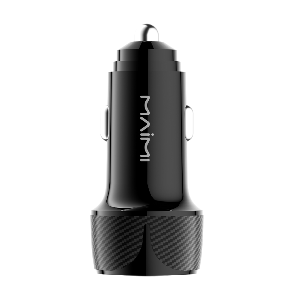 48W Dual Port Fast Car Charger with Blue Ambient Light | PD 30W & QC 3.0 18W Adapter