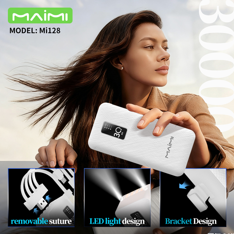 30000mAh Power Bank with Built-in Cables & Phone Stand | Portable Power Bank for Travel 30000mAh Power Bank with Built-in Cables & Phone Stand | Portable Power Bank for Travel