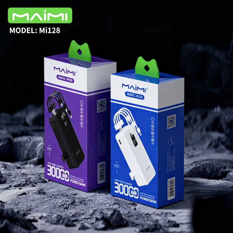 30000mAh Power Bank with Built-in Cables & Phone Stand | Portable Power Bank for Travel 30000mAh Power Bank with Built-in Cables & Phone Stand | Portable Power Bank for Travel