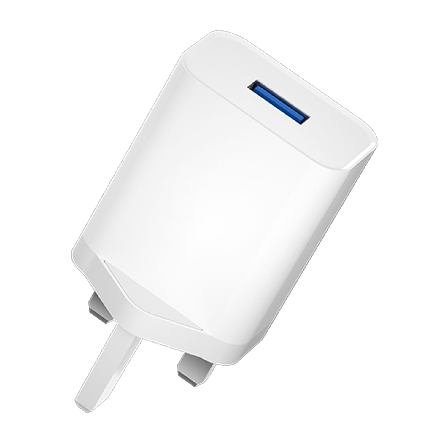 Single USB-A Wall Charger UK Plug | 5V 2.4A Fast Charging Adapter OEM