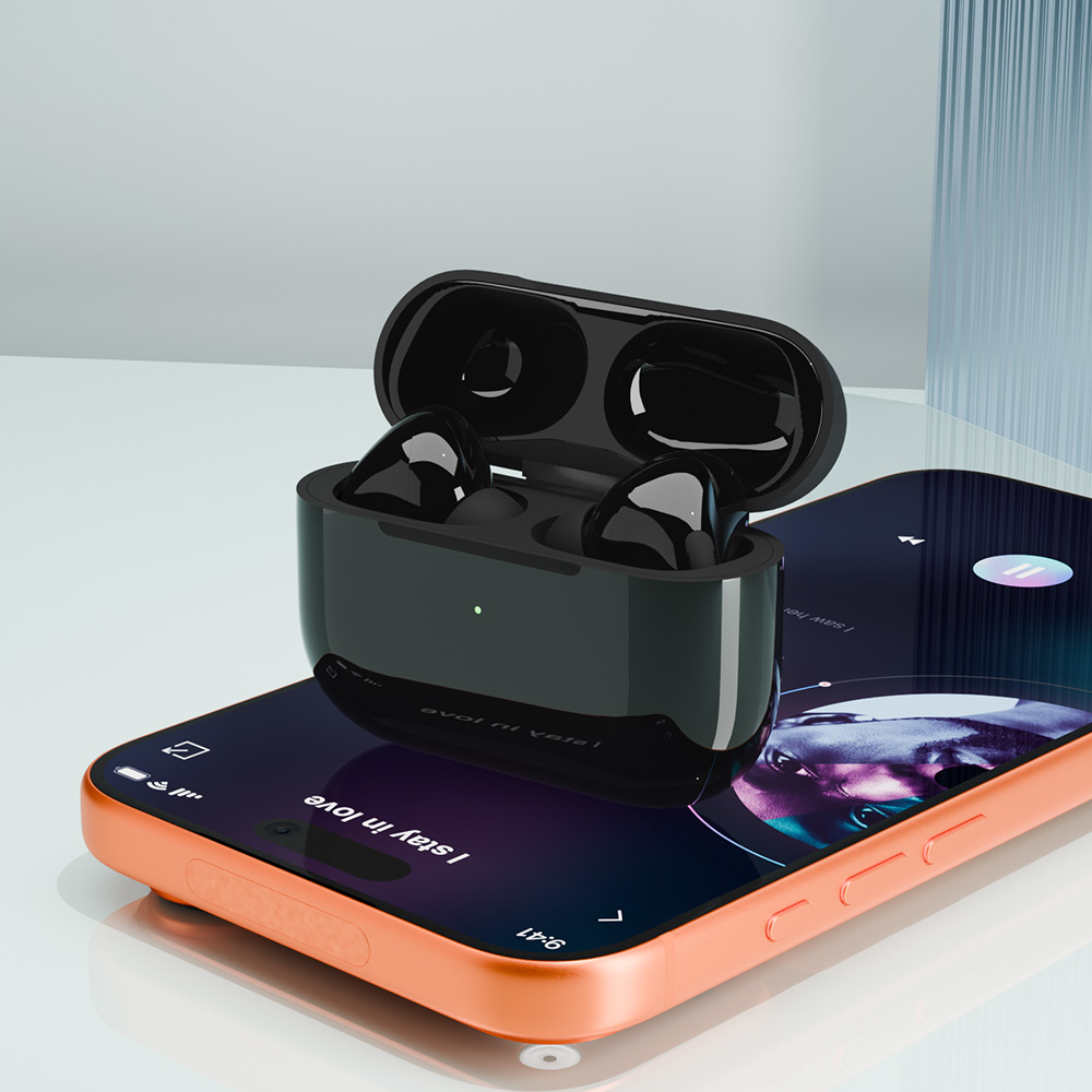 Bluetooth 6.0 TWS Earbuds | Black Wireless Earphones with Touch Control & 300mAh Charging Case | OEM Bluetooth 6.0 TWS Earbuds | Black Wireless Earphones with Touch Control & 300mAh Charging Case | OEM