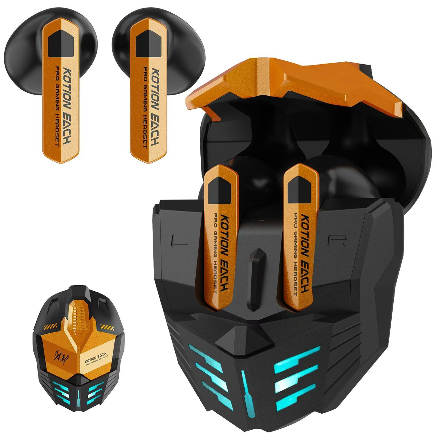 Gaming TWS Earbuds Bluetooth 6.0 | 13mm HiFi Wireless Earphones with 6H Playback | Punk Style OEM/OD