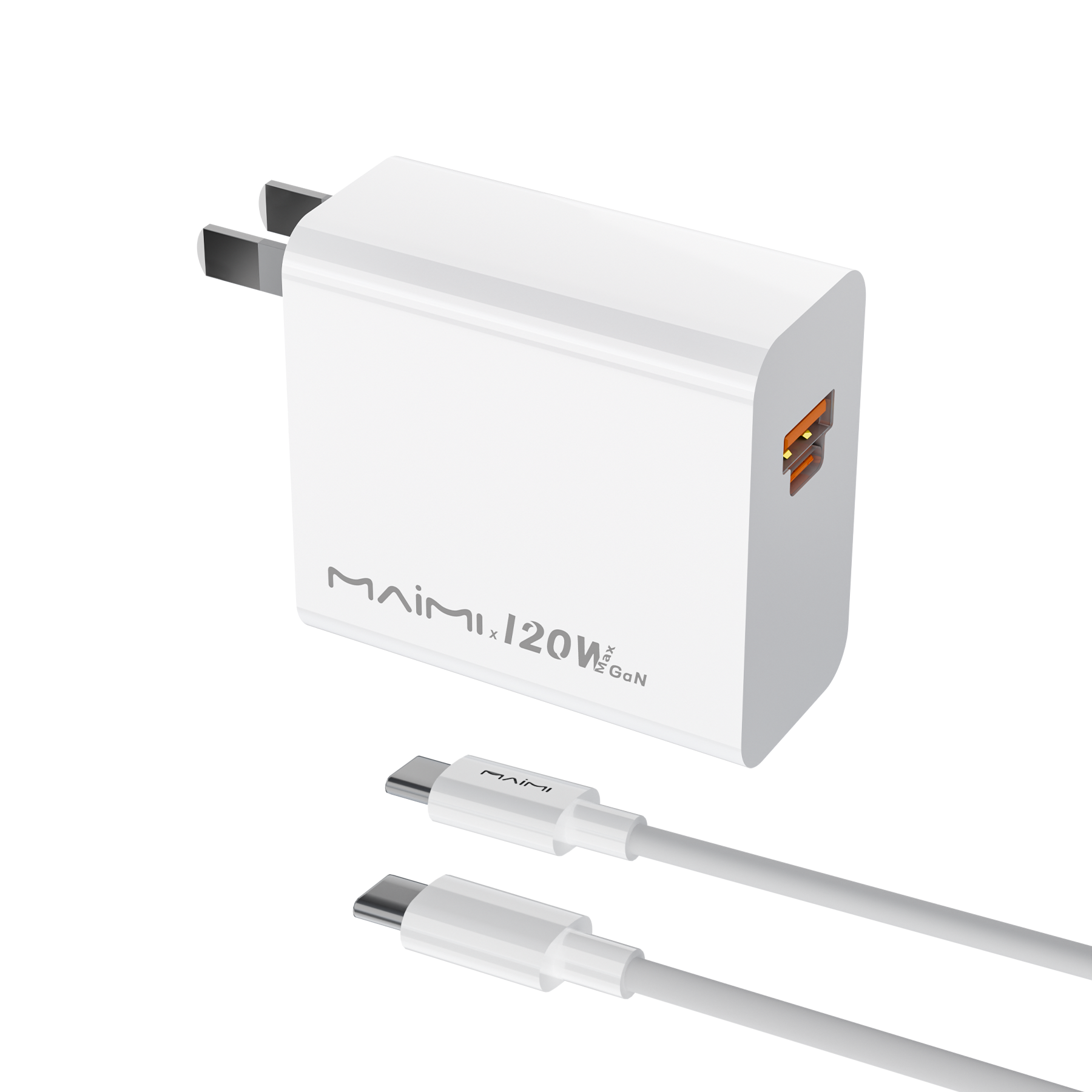 120W GaN Charger Set with USB-C to C Cable | PD 3.1 Fast Charger with USB-A + USB-C | OEM/ODM