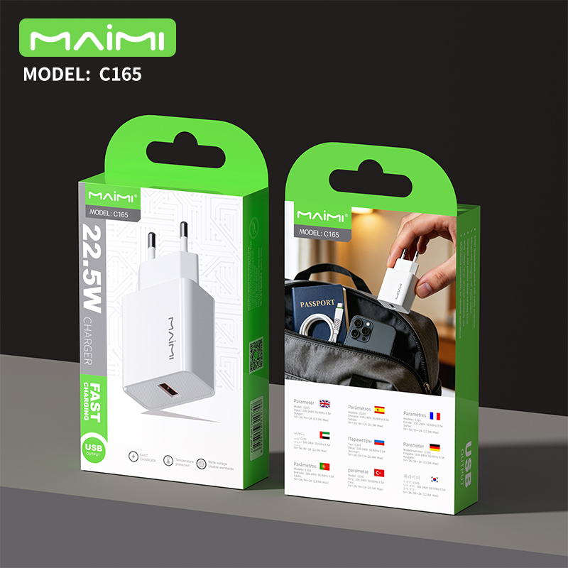 22.5W EU Fast Charger Manufacturer | Single USB-A QC Charger Block| Maimi 22.5W EU Fast Charger Manufacturer | Single USB-A QC Charger Block| Maimi