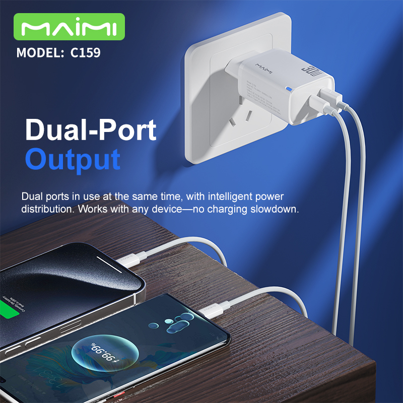 30W PD QC 3.0 EU Fast Charger – Dual-Port USB-C and USB-A Wall Charger 30W PD QC 3.0 EU Fast Charger – Dual-Port USB-C and USB-A Wall Charger